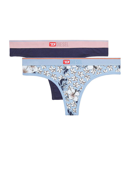 Women's String 2Pack Navy Blue/Sky Blue