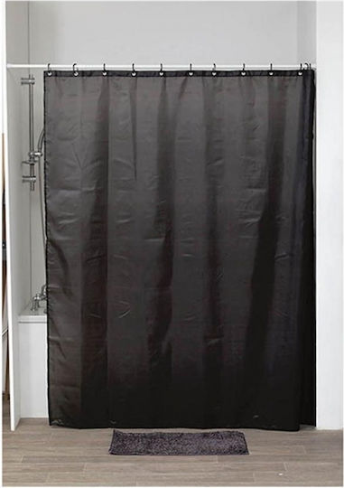 Fabric Shower Curtain 180x200cm Black