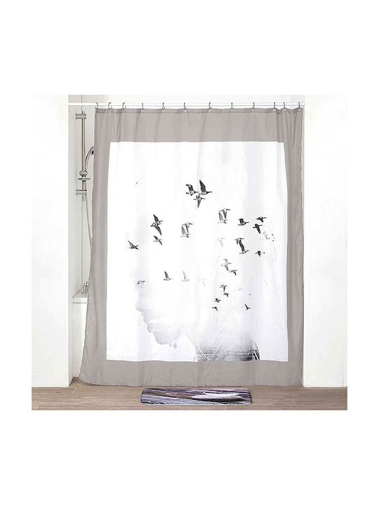 Divine Fabric Shower Curtain 180x200cm Beige