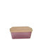Sidirela Plastic Storage Box with Lid Pink 44x29x14cm 1pcs