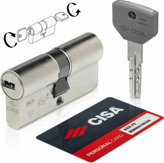 Cisa Lock Cylinder Security 62mm (28-34) Silver