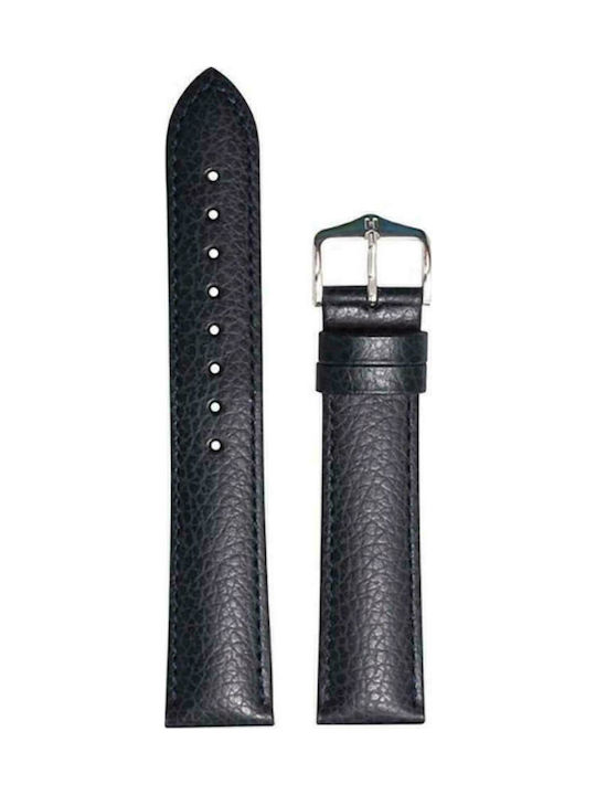Hirsch Kansas Leather Strap Navy Blue 18mm