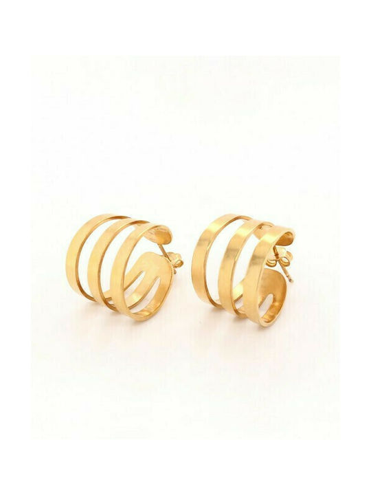 LifeLikes Earrings Hoops Gold Plated