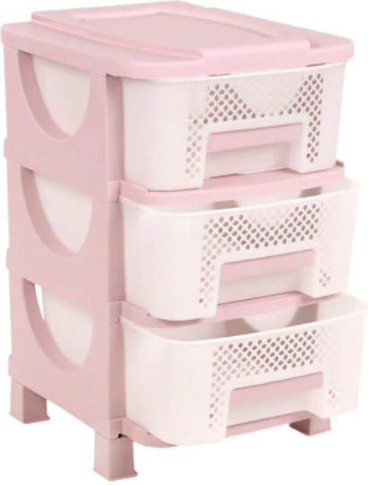 Homeplast Homeplast Lebensmittelregal Kunststoff 3 Ebenen Rosa 42x38x60cm