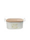 Espiel Metallic Bread Box with Lid White 39.5x20x16cm