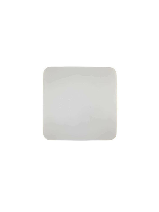 Fan Europe I-MOON-Q28 Κλασική Πλαστική Πλαφονιέρα Οροφής με Ενσωματωμένο LED σε Λευκό χρώμα 27cm