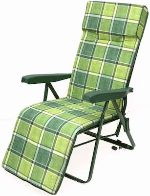 Velco Lounger-Armchair Beach with Recline Multiple Slots Green