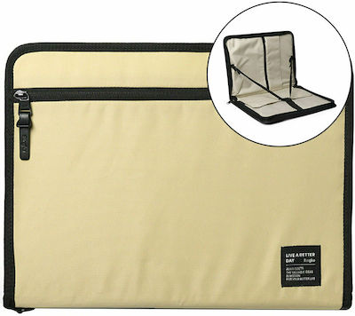 Ringke Zip Tasche Stoff Beige (Universal 13")