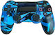 Doubleshock Ασύρματο Gamepad για PS4 Blue Geometric