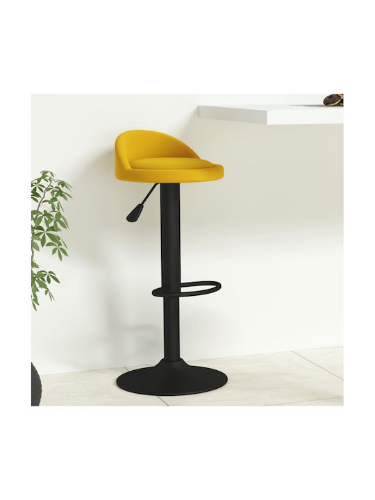 Bar Stool with Adjustable Height Yellow 36x38x72cm