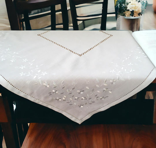 Linea Home Σετ 7τμχ Margaret 18004 με Κέντημα Λευκό 160x220εκ.