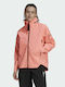 Women's Short Sports Jacket for Winter Acid Red