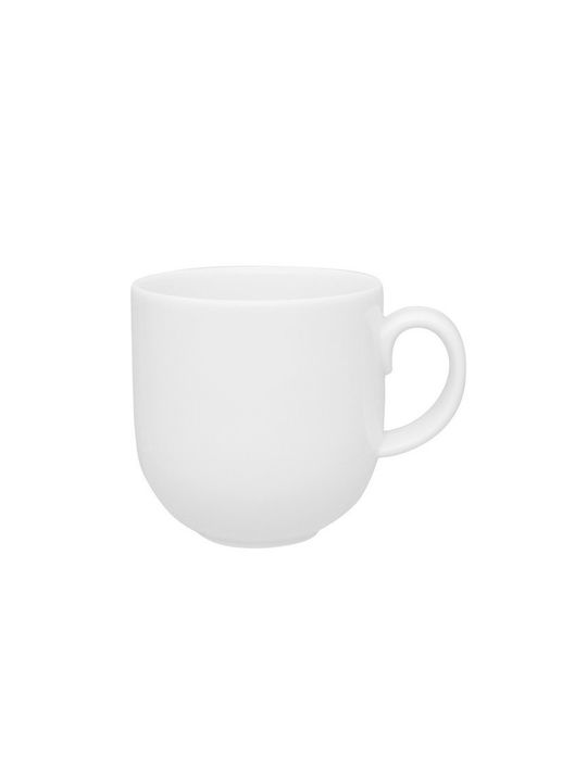 Ionia Plus Cană din Porțelan Albă 380ml 1buc