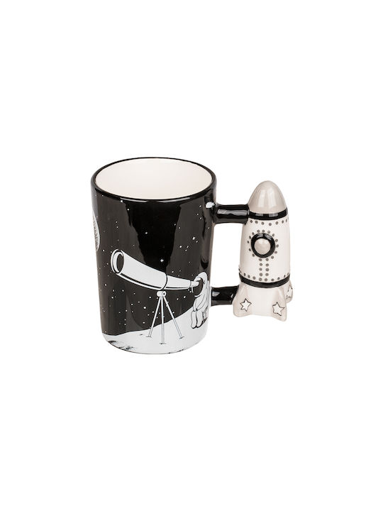 Spaceman Tasse Keramik Schwarz 1Stück