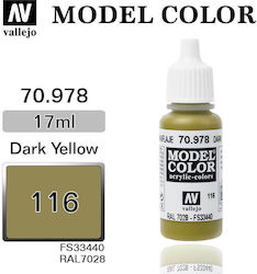 Acrylicos Vallejo Modellbau-Farben Dunkelgelb 17ml