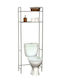 Atmosphera Rafturi de baie Raft Baie Metal cu 2 Rafturi 60x27.5x173cm Argintie