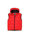 Hashtag Kids Quilted Jacket Sleeveless short Hooded Red