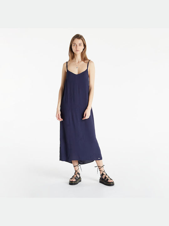 Tommy Hilfiger Essential Dress Midi All Day Φόρεμα με Τιράντα Navy Μπλε