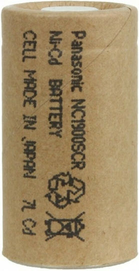 Panasonic Επαναφορτιζόμενη Μπαταρία Sub-C Ni-Cd 1900mAh 1.2V 1τμχ