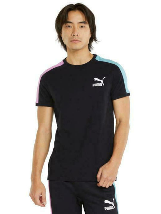 Puma Iconic T7 T-shirt Bărbătesc cu Mânecă Scurtă Negru