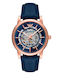Emporio Armani Luigi Meccanico Ανδρικό Ρολόι 43mm Μπαταρίας με Μπλε Δερμάτινο Λουράκι