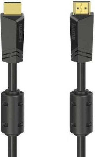 HAMA High Speed HDMI 1.4 High Speed 1080p 120Hz Cable HDMI male - HDMI male 10m Μαύρο