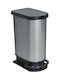 Delta Cleaning Metal Pedal Waste Bin 50lt Silver