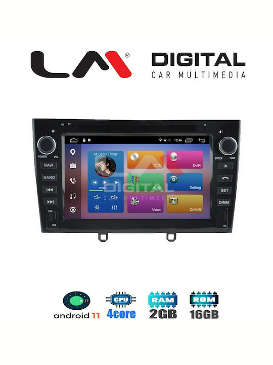 LM Digital Z4083 Ηχοσύστημα Αυτοκινήτου για Peugeot 308 2007-2012 (Bluetooth/AUX/WiFi/GPS) με Οθόνη Αφής 7"