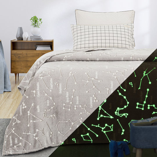 Beauty Home Pătură Fleece Fluorescentă Gri 160x220cm 6252KB