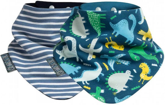 Cheeky Chompers Dino & Stripes Бандана Текстил с бутон Многоцветна 2бр