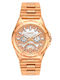 Breeze Elysian Women's Watch Chronograph with Pink Gold Metal Bracelet