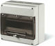 Scame Domino Elektrischer Sicherungskasten Wandmontage, Wasserdicht, 1 Reihe, 8 Elemente