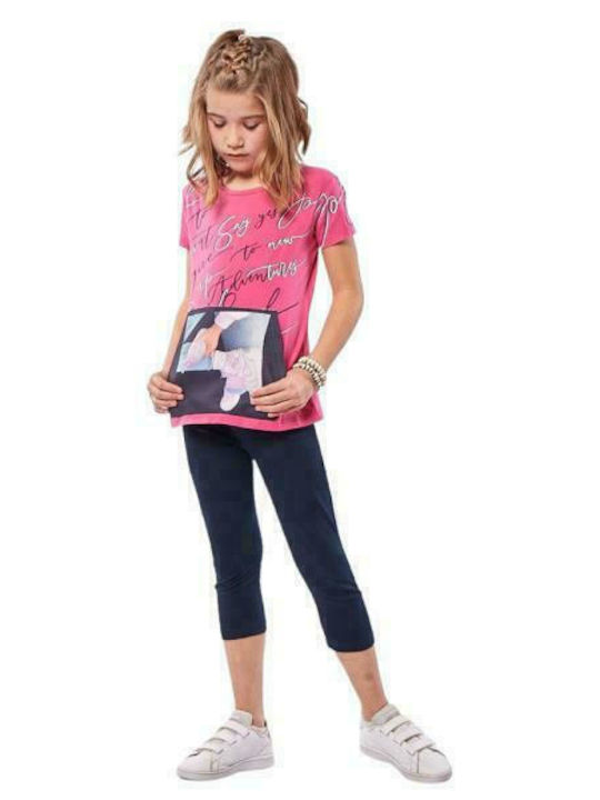 Εβίτα Kids Set with Leggings Summer 2pcs Fuchsia