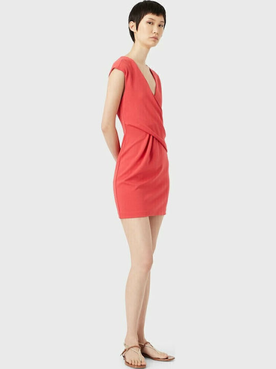 Summer Mini Wrap Dress Red