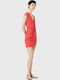 Summer Mini Wrap Dress Red