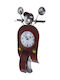 Tabletop Clock with Indicators Metal Burgundy Y36300140