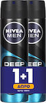 Nivea Men Deep Carbon Beat 48h Αποσμητικό 48h σε Spray 2x150ml