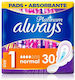 Always Platinum Normal Absorbante cu aripi Mărime 1 30buc