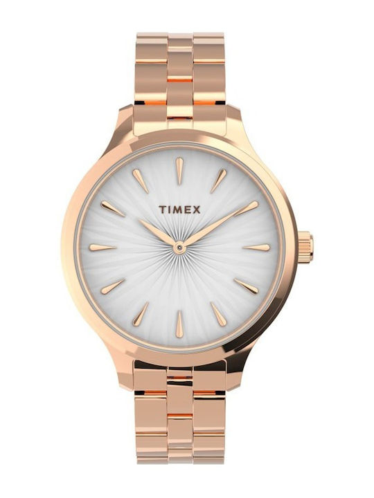 Timex Peyton Ceas Dama 36mm Baterie Cu Brățară Din Oțel Inoxidabil Rose Gold
