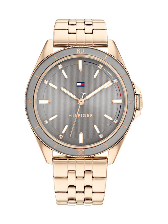 Tommy Hilfiger Ema Ceas de Damă cu Rose Gold Brățară Metalică