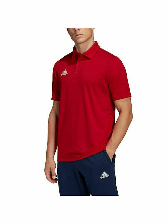 Adidas Entrada 22 Ανδρική Μπλούζα Polo Κοντομάνικη Κόκκινη