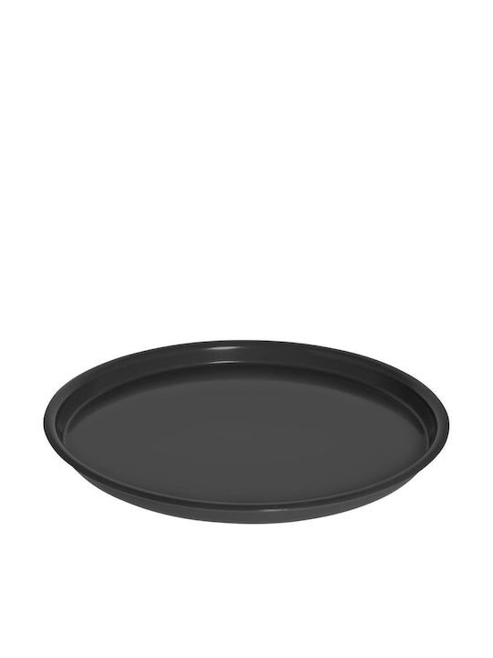 Evivak Plastic Round Serving Tray in Black Color 35x35cm 407404 1pcs