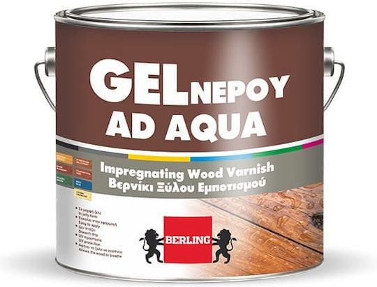 Berling Gel Ad Aqua Impregnation Varnish Water Green Light Satin 2.5lt