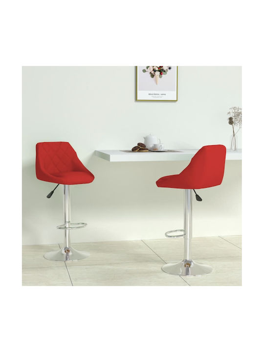 Stool Bar with Back & Adjustable Height Bordeau...
