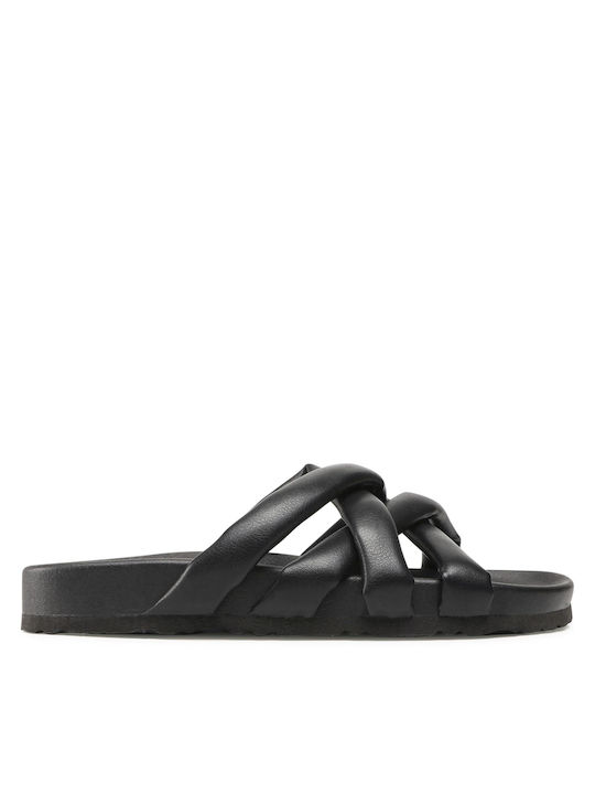 Women's Flat Sandals in Black Color