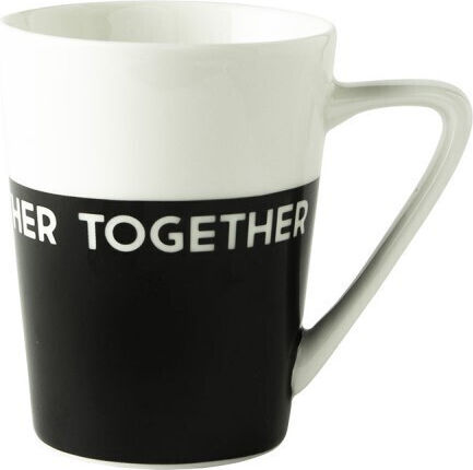 Dutch Rose Together Κούπα από Πορσελάνη Μαύρη 310ml