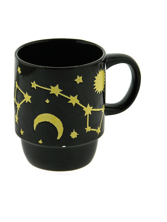 Stars Ceramic Cup Black 360ml