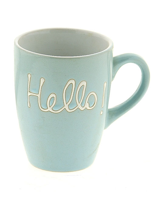 Hello Tasse Keramik Γαλάζιο 360ml 1Stück