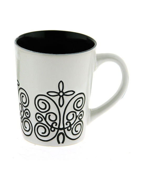 Tribal Ceramic Cup White 350ml