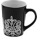 Tribal Ceramic Cup Black 350ml